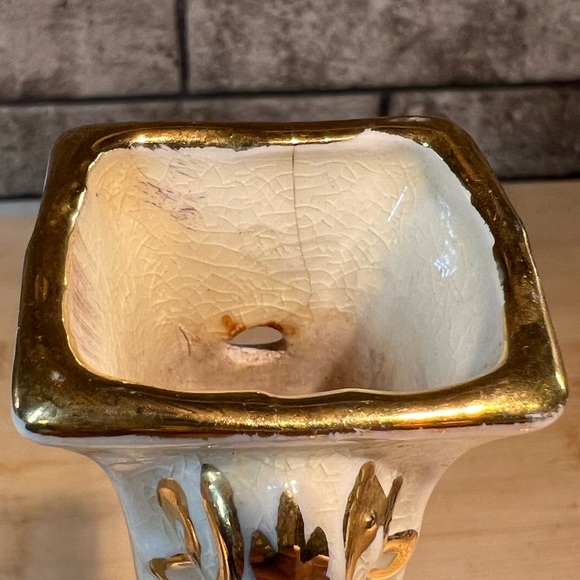 Pair of Vintage Goldra E. Palestine Mid-century Violin 9” Vases / Wall Pockets - Picture 12 of 13